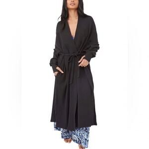NWT Free People Intimately Under The Stars Relaxed Bathrobe Charcoal Womens M